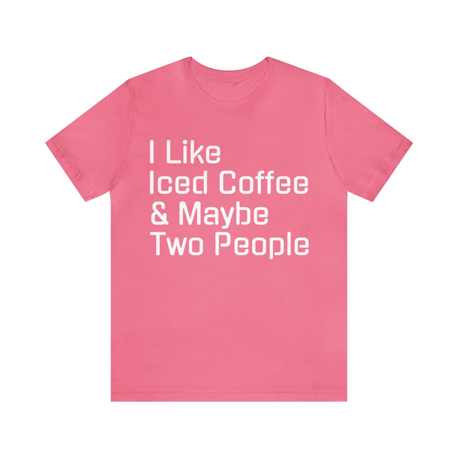 Iced Coffee Enthusiast Gift Ideas | Iced Coffee T-Shirt Charity Pink T-Shirt Petrova Designs