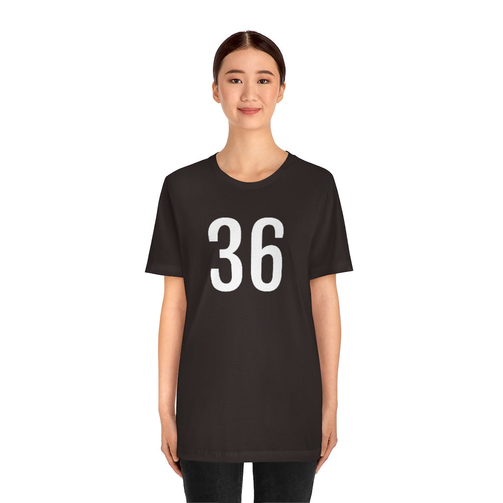 T-Shirt 36 Numbered Tee Shirt with Numbers On Them for Numbered T-Shirt Outfit Petrova Designs