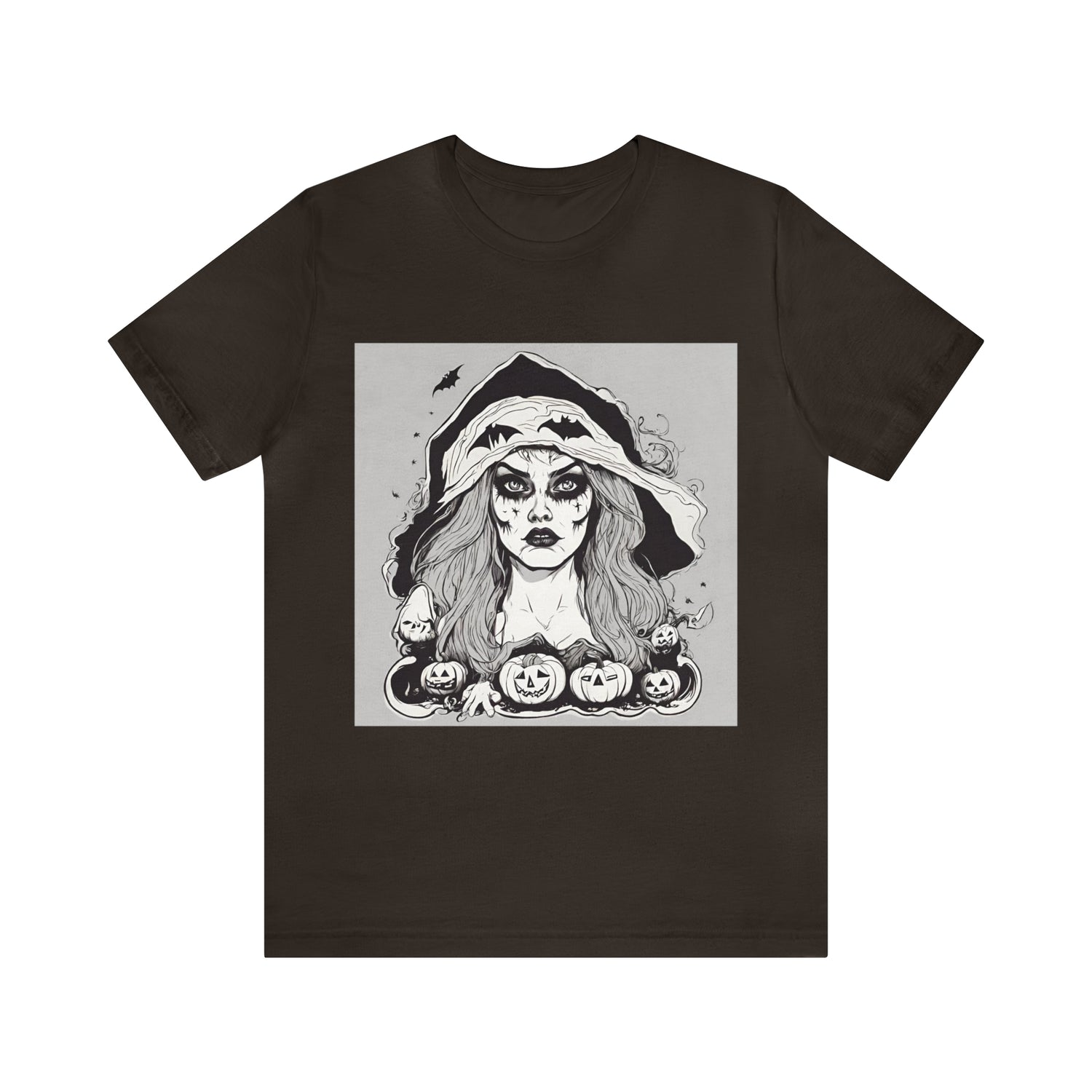 Halloween Bad Witch T-Shirt | Halloween Gift Ideas Brown T-Shirt Petrova Designs