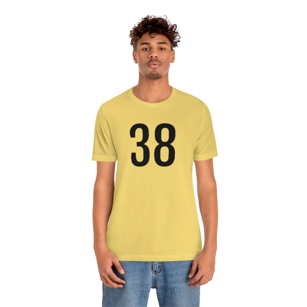 T-Shirt 38 Numbered Tee Shirt with Numbers On Them for Numbered T-Shirt Outfit Petrova Designs