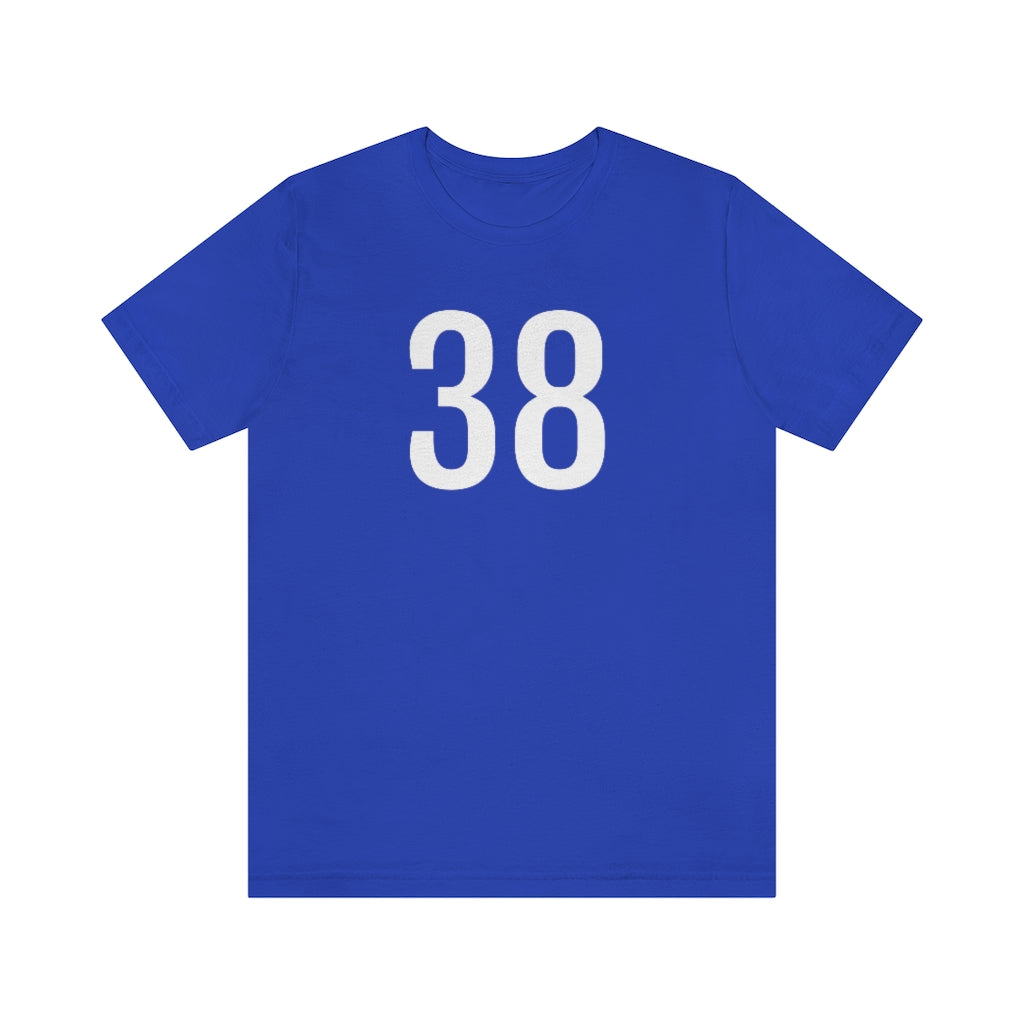 True Royal T-Shirt 38 Numbered Tee Shirt with Numbers On Them for Numbered T-Shirt Outfit Petrova Designs