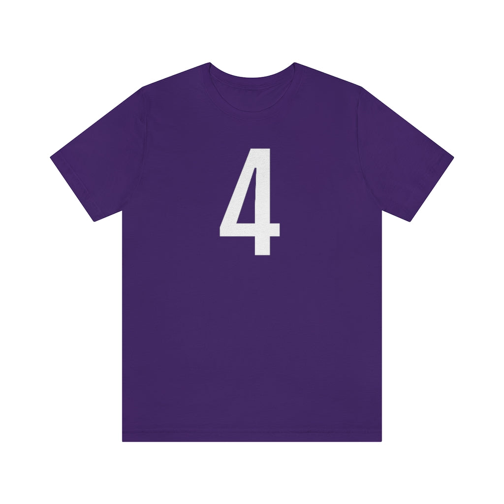 Team Purple T-Shirt 4 Numbered T Shirt with Number On Them for Numerological Black Tshirt Outfit Petrova Designs