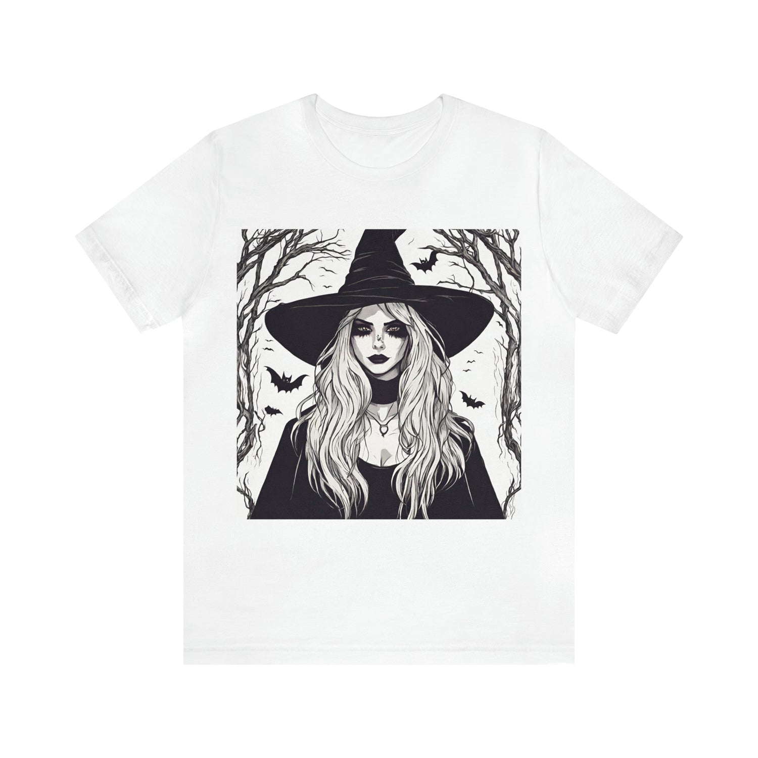 Halloween Beautiful Witch T-Shirt | Halloween Gift Ideas White T-Shirt Petrova Designs
