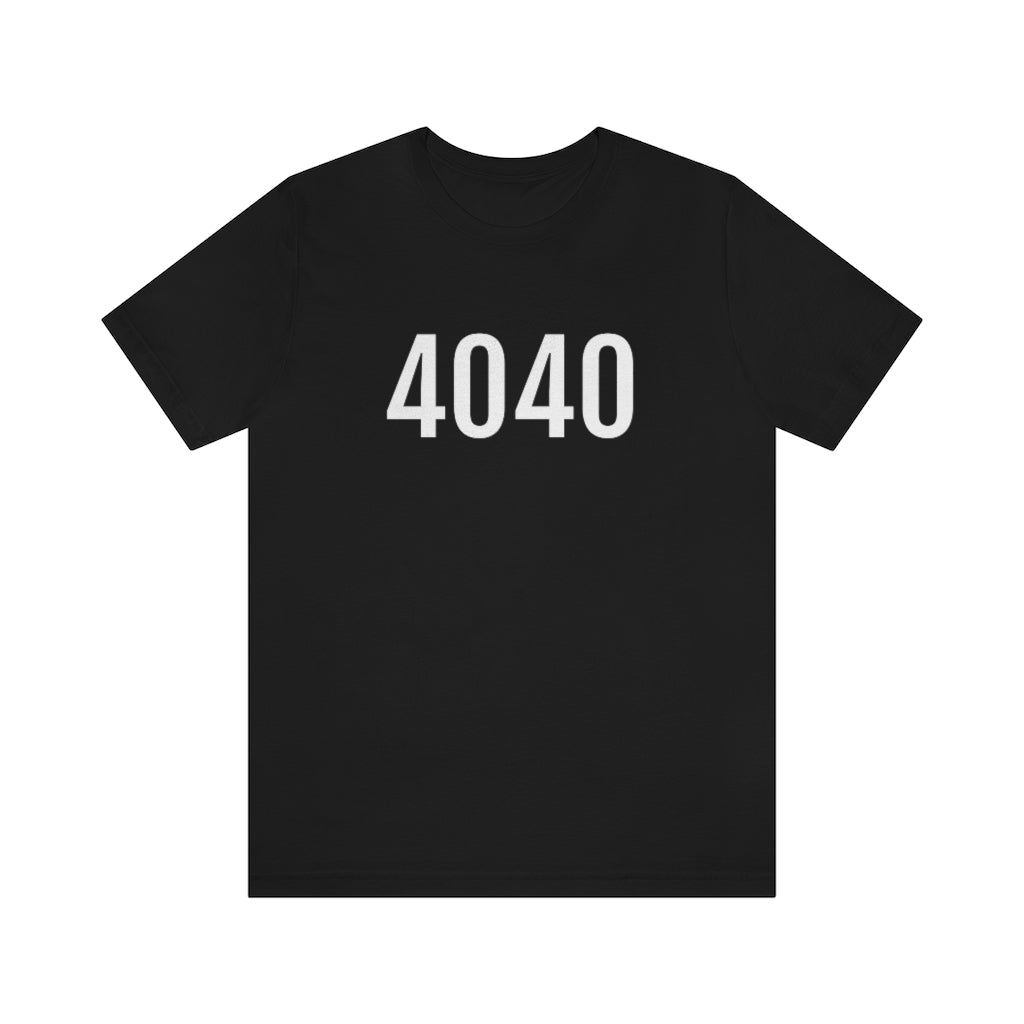 Black T-Shirt 4040 T-Shirt Angel Number Tee Shirt with Numbers On Them for Numbered Outfit Petrova Designs