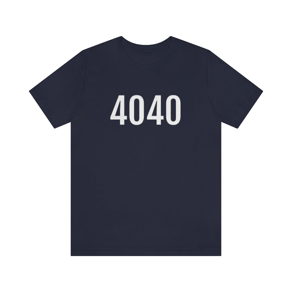 Navy T-Shirt 4040 T-Shirt Angel Number Tee Shirt with Numbers On Them for Numbered Outfit Petrova Designs