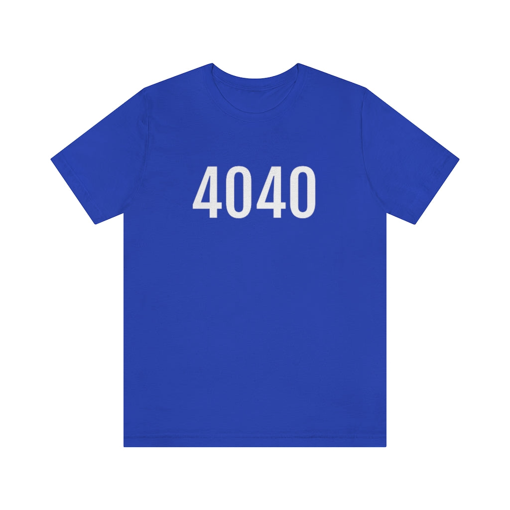 True Royal T-Shirt 4040 T-Shirt Angel Number Tee Shirt with Numbers On Them for Numbered Outfit Petrova Designs