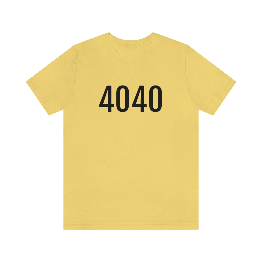 Yellow T-Shirt 4040 T-Shirt Angel Number Tee Shirt with Numbers On Them for Numbered Outfit Petrova Designs