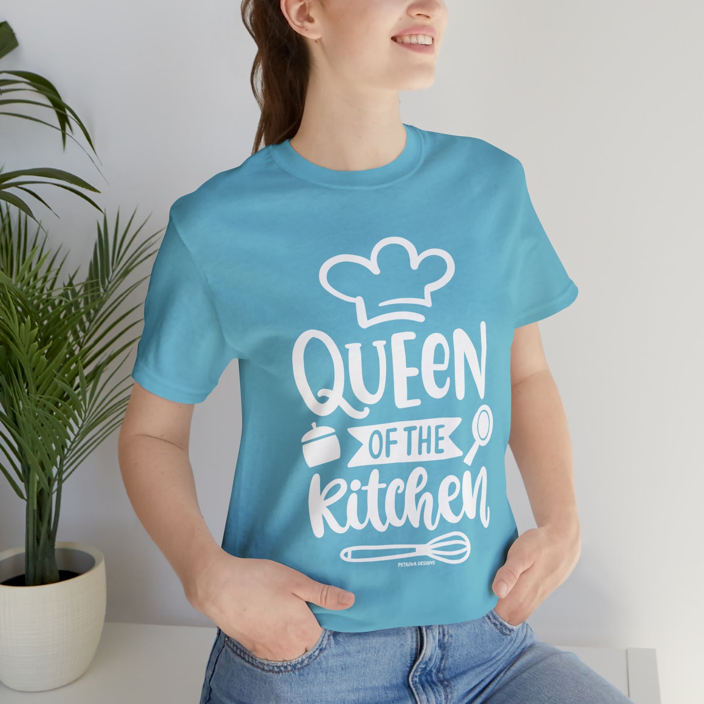 Foodie T-Shirt | For Cooking Lover | Chef Tee Turquoise T-Shirt Petrova Designs