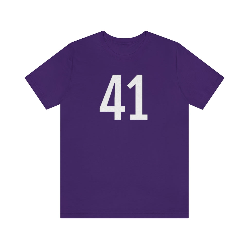 Team Purple T-Shirt 41 Numbered Tee Shirt with Numbers On Them for Numbered T-Shirt Outfit Petrova Designs