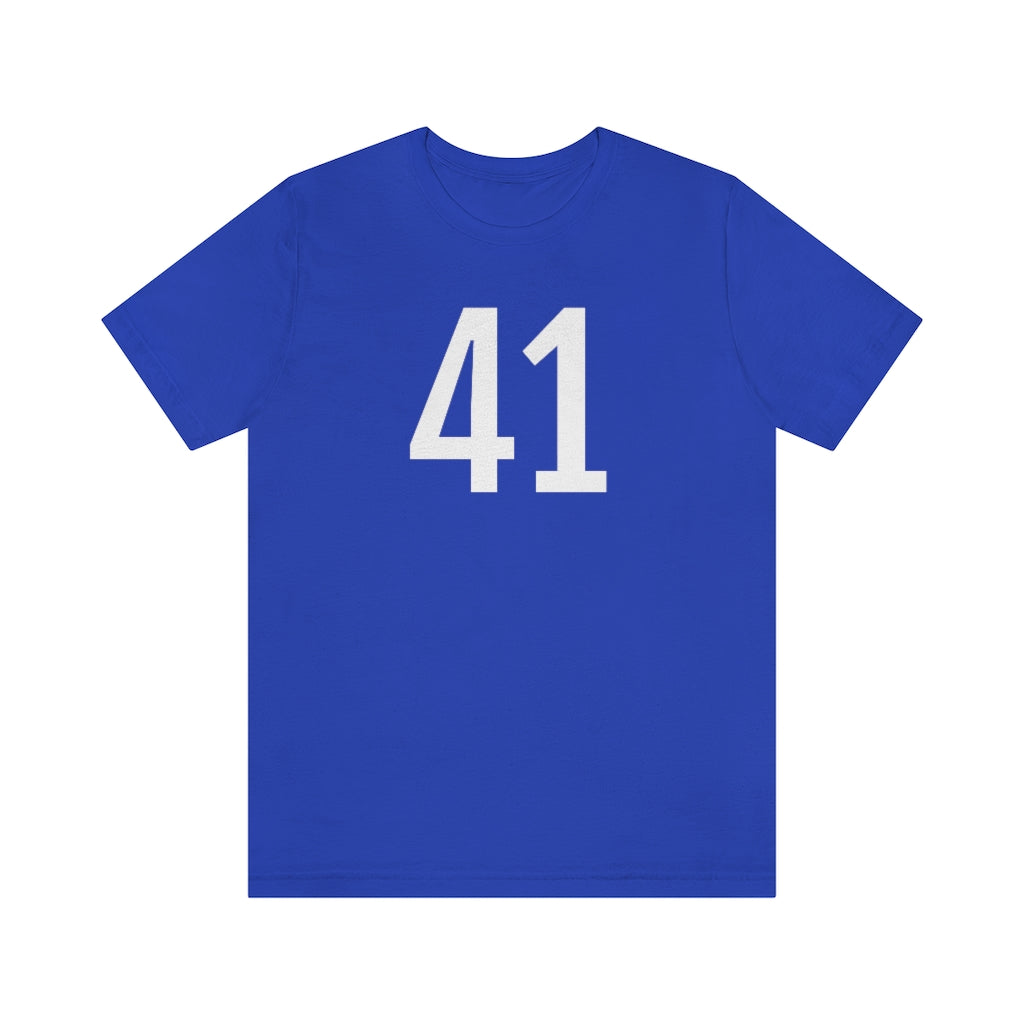 True Royal T-Shirt 41 Numbered Tee Shirt with Numbers On Them for Numbered T-Shirt Outfit Petrova Designs