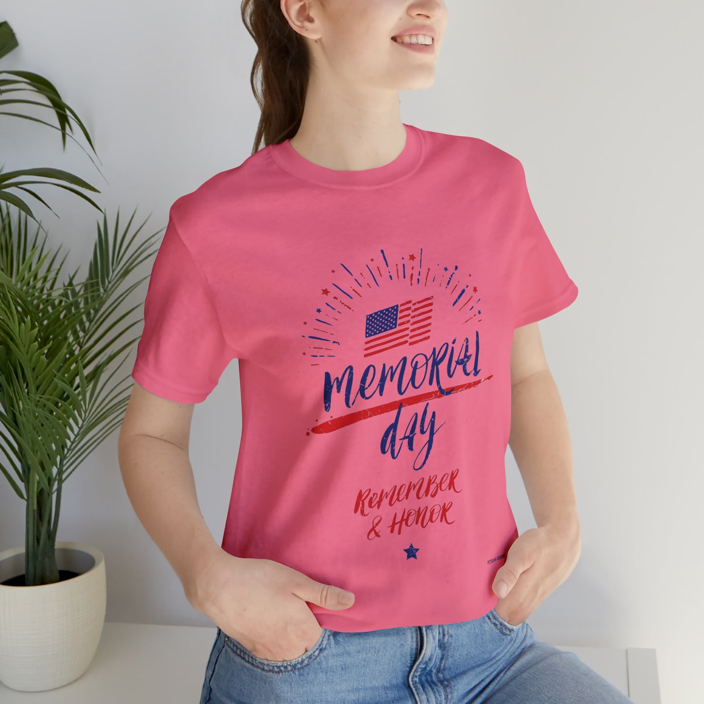 Charity Pink T-Shirt Tshirt Design Gift for Friend and Family Short Sleeved Shirt Memorial Day Gifts Petrova Designs