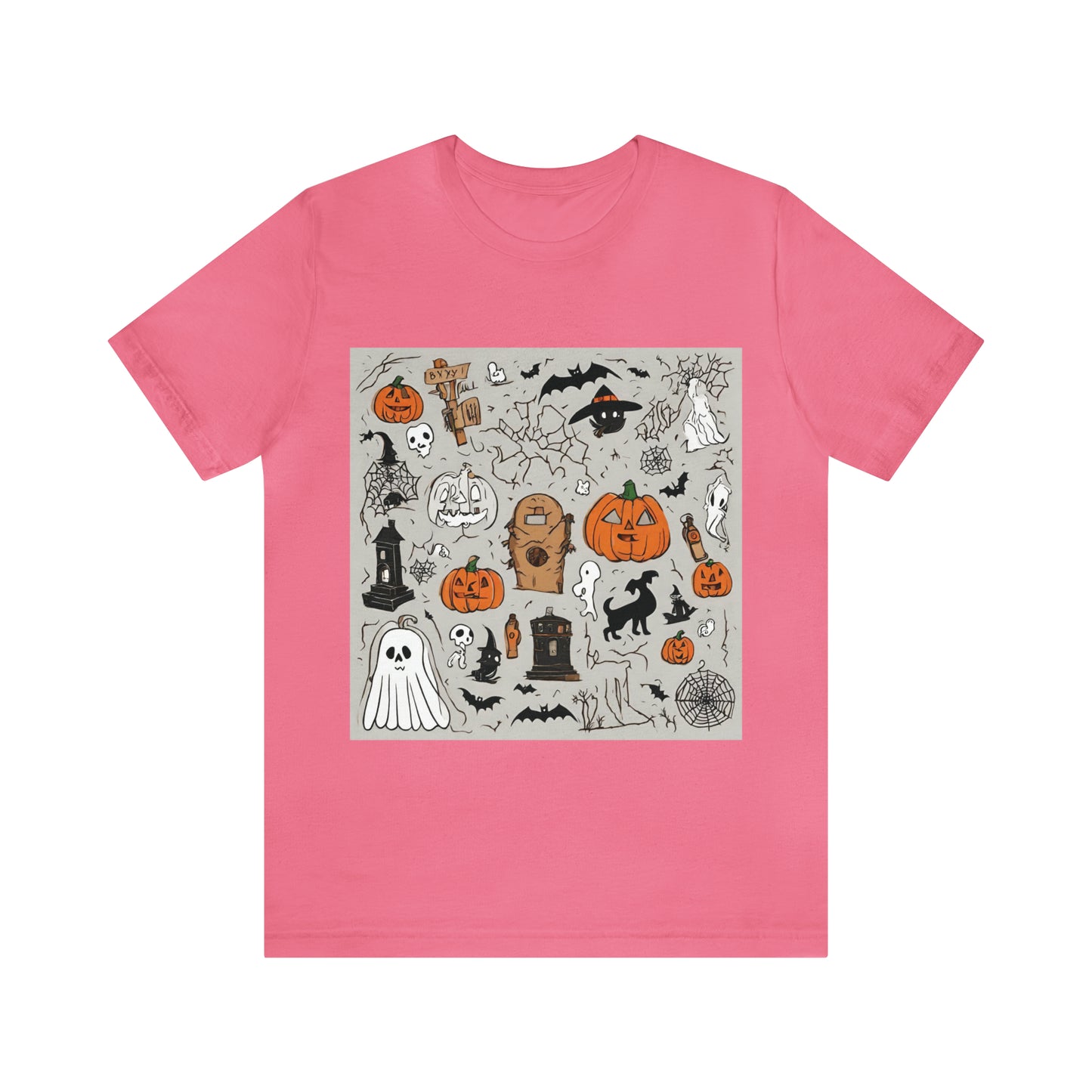 Halloween Spooky T-Shirt | Halloween Gift Ideas Charity Pink T-Shirt Petrova Designs