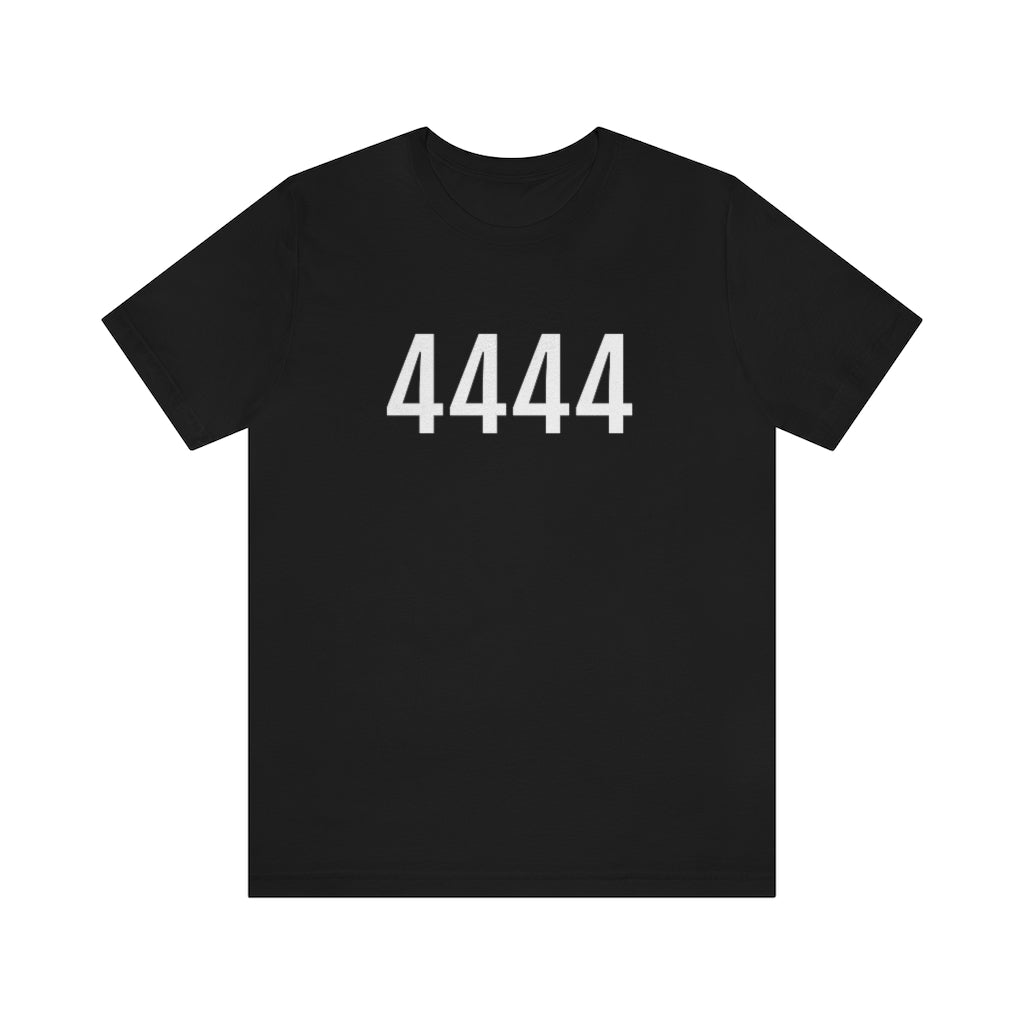 Black T-Shirt 4444 T-Shirt Angel Number Tee Shirt with Numbers On Them for Numbered Outfit Petrova Designs