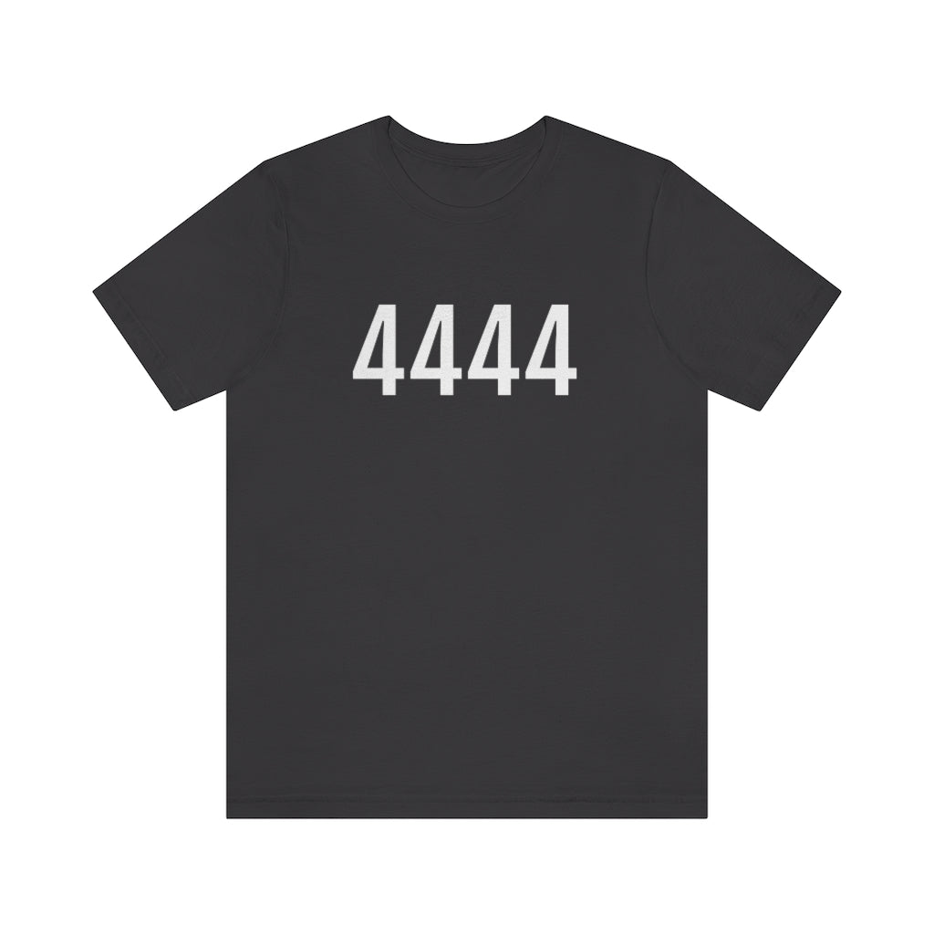 Dark Grey T-Shirt 4444 T-Shirt Angel Number Tee Shirt with Numbers On Them for Numbered Outfit Petrova Designs