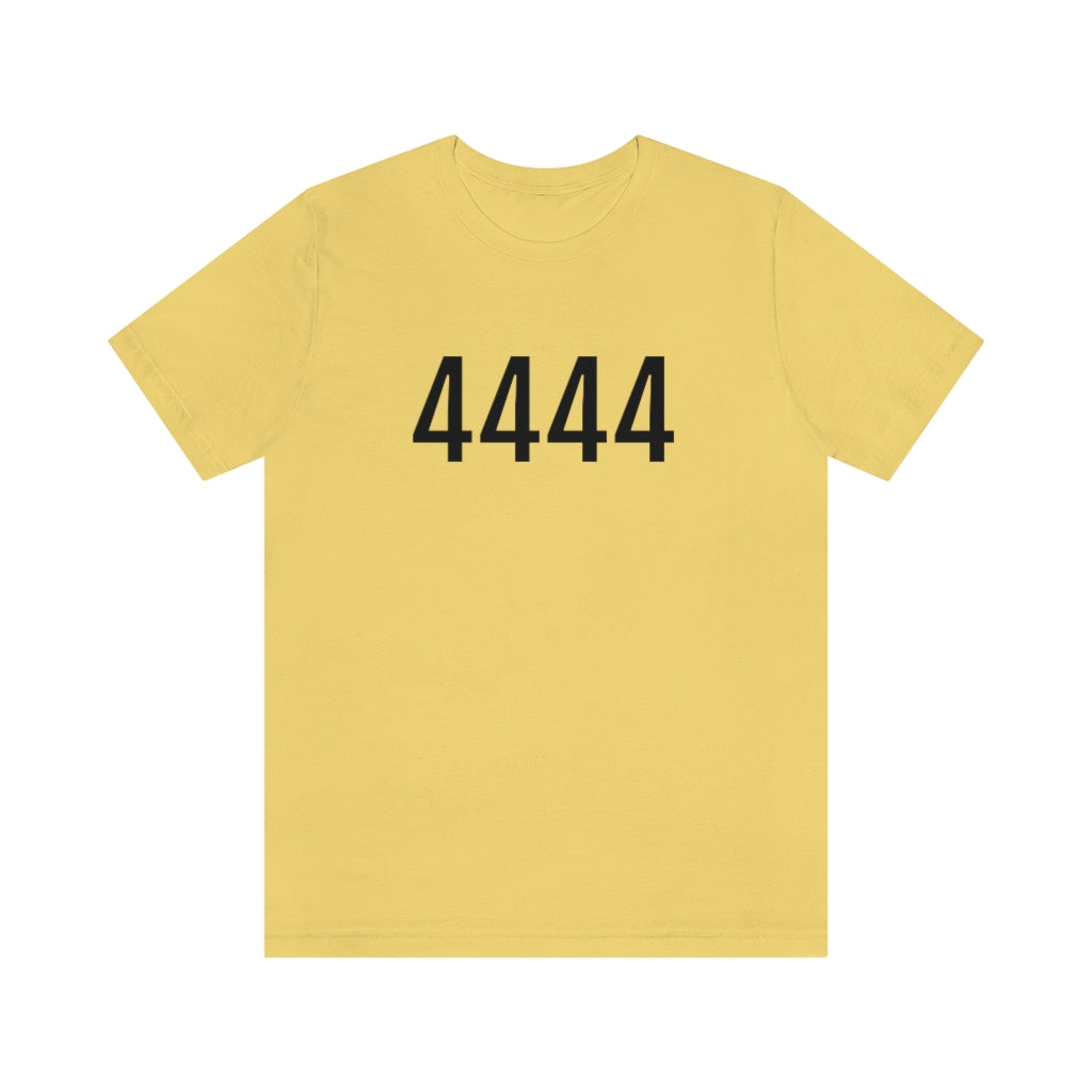 Yellow T-Shirt 4444 T-Shirt Angel Number Tee Shirt with Numbers On Them for Numbered Outfit Petrova Designs