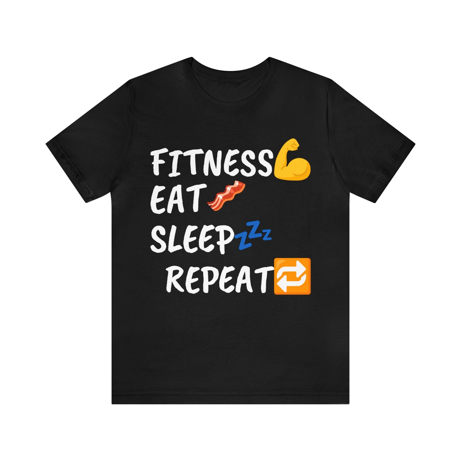 Fitness Lover T-Shirt Black T-Shirt Petrova Designs