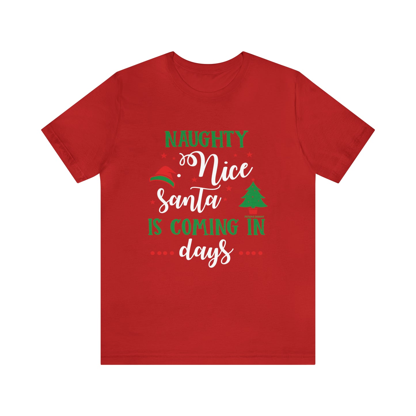 Christmas Tee | Naughty T-Shirt For Christmas T-Shirt Petrova Designs