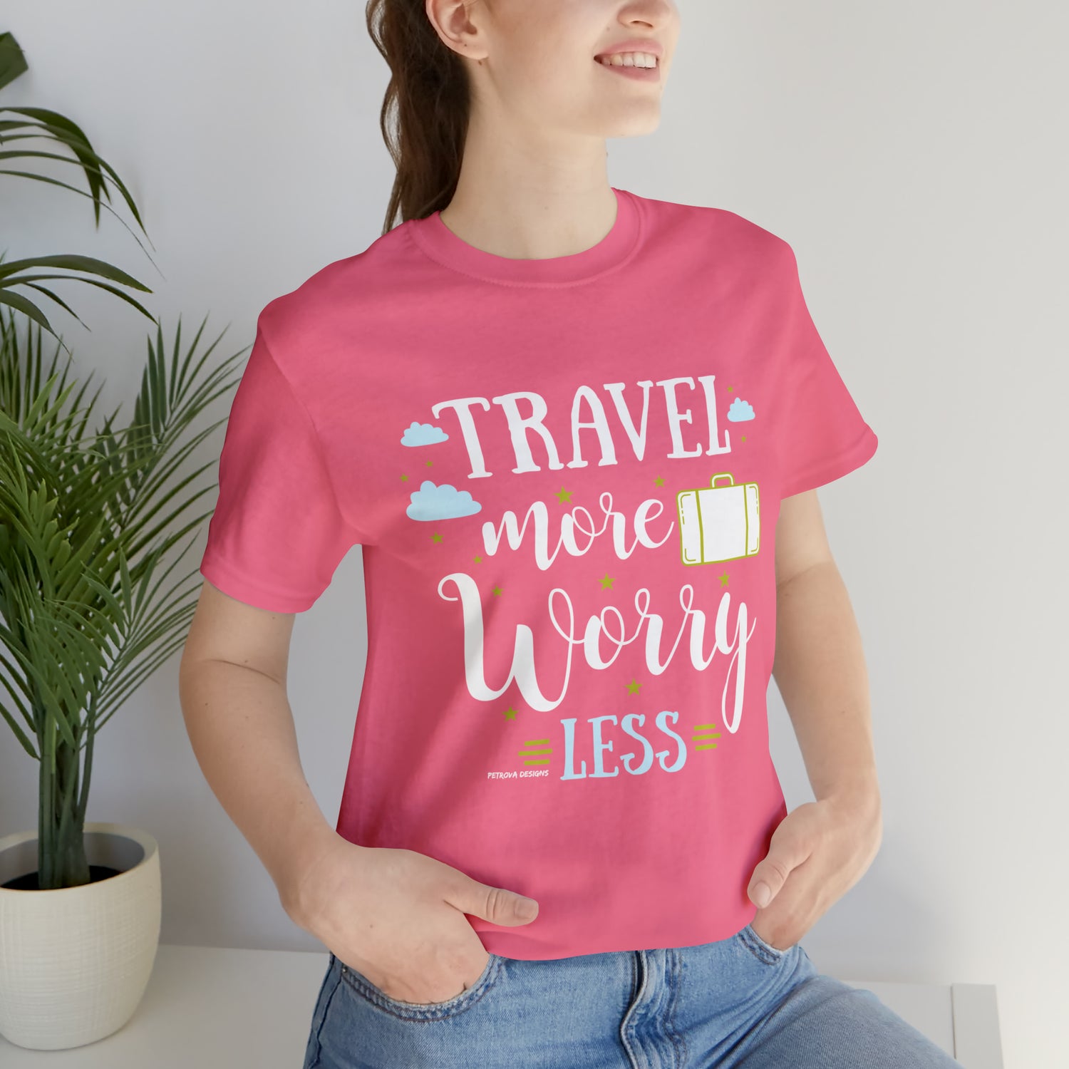 Traveler T-Shirt | For Travel Lovers Charity Pink T-Shirt Petrova Designs