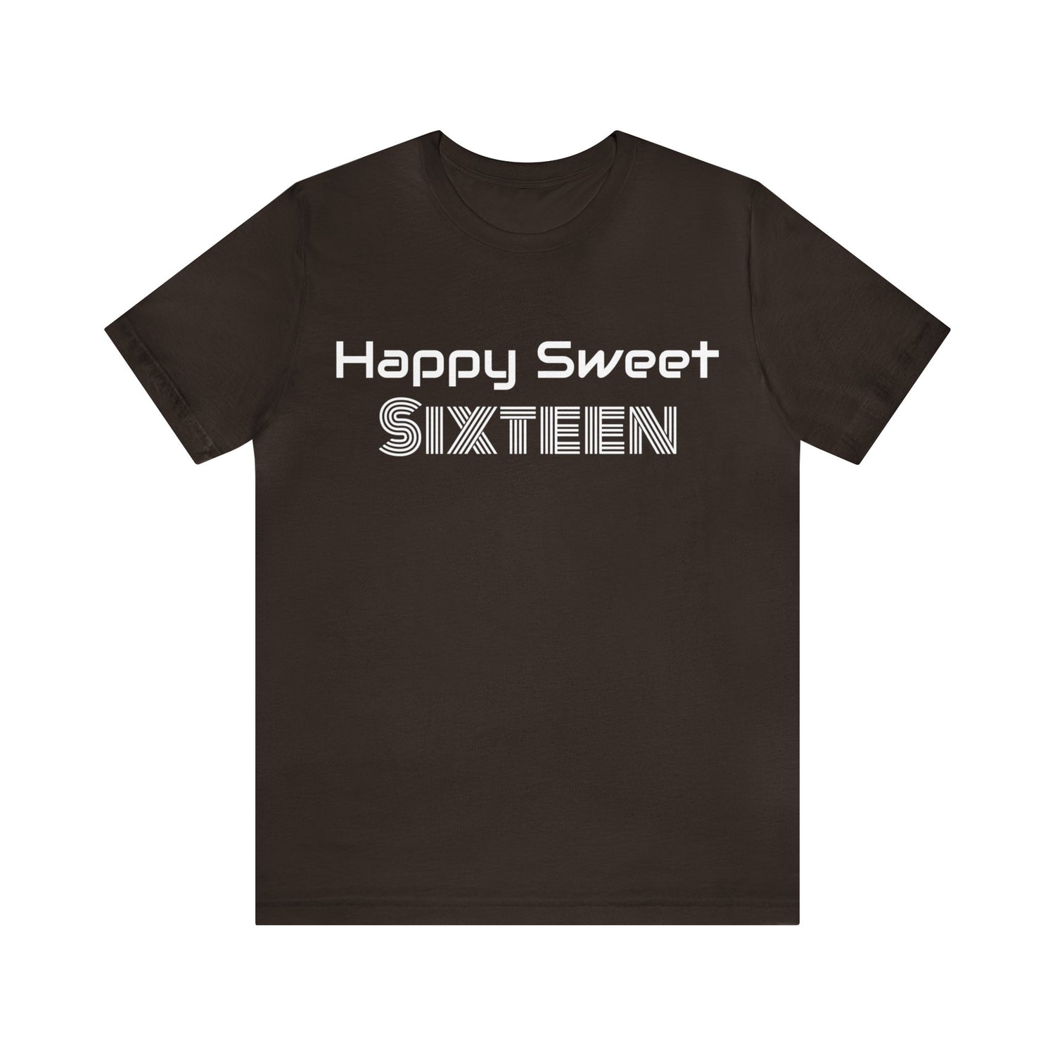 Sweet 16 T-Shirt | Sweet Sixteen Brown T-Shirt Petrova Designs