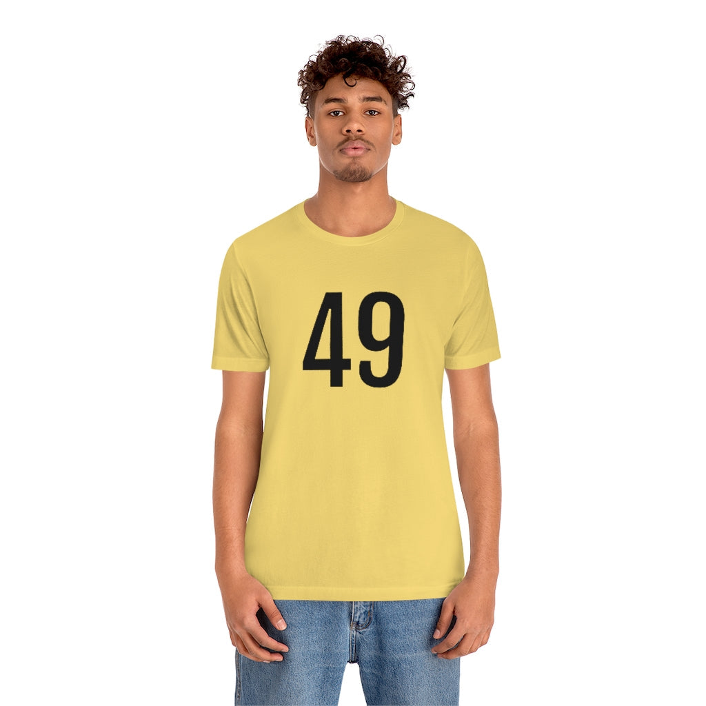 T-Shirt 49 Numbered Tee Shirt with Numbers On Them for Numbered T-Shirt Outfit Petrova Designs