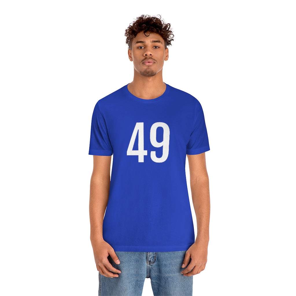 T-Shirt 49 Numbered Tee Shirt with Numbers On Them for Numbered T-Shirt Outfit Petrova Designs