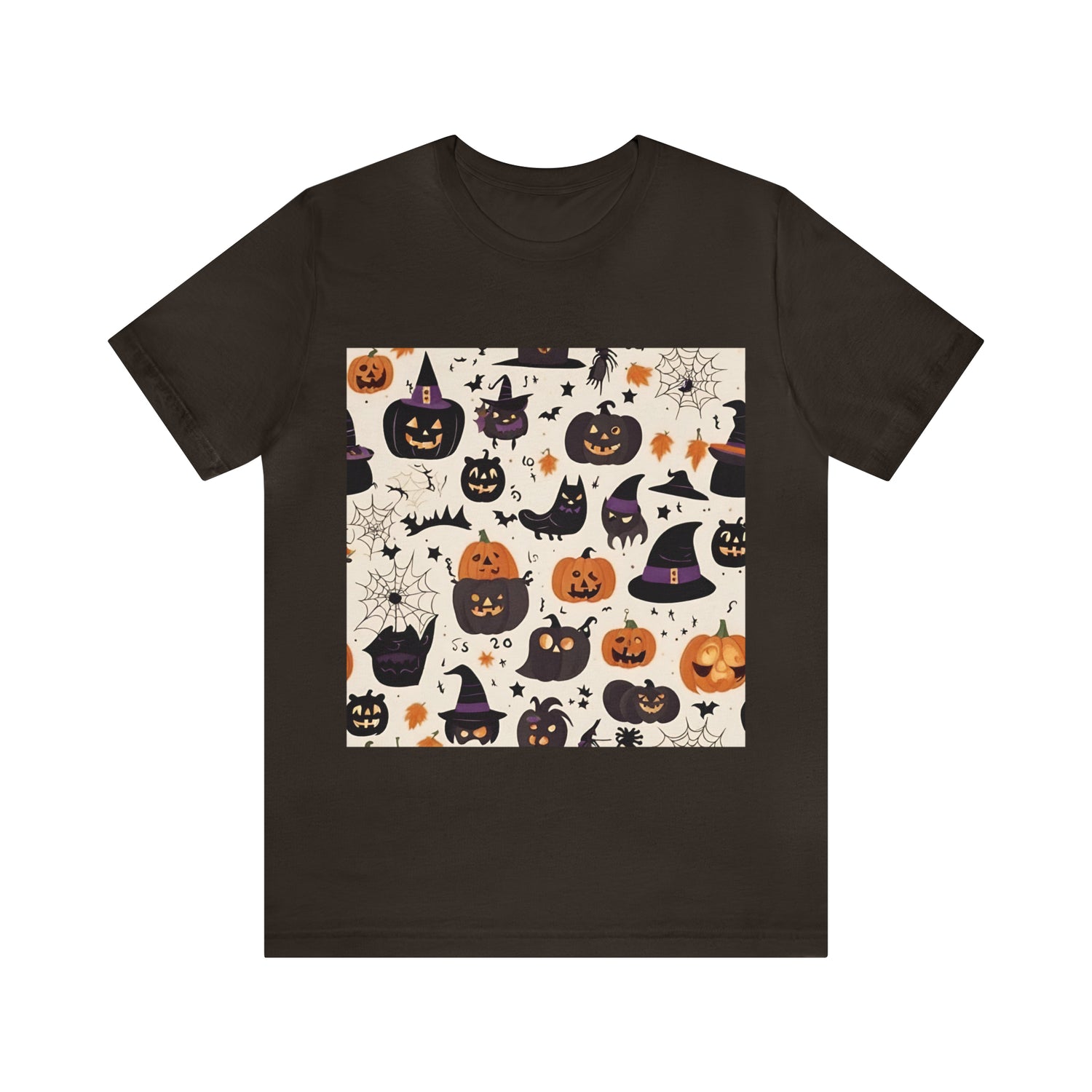 Halloween Pumpkins T-Shirt | Halloween Gift Ideas Brown T-Shirt Petrova Designs