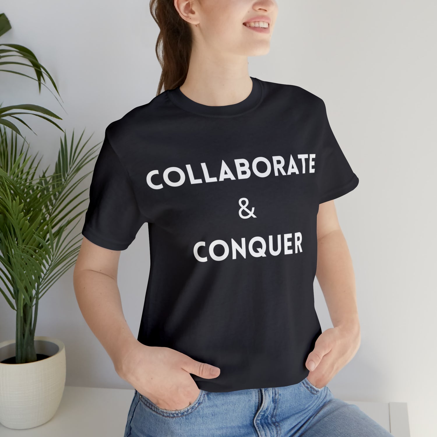 Collaboration T-Shirt | For Partners | Gift Idea for Team Mates Dark Grey T-Shirt Petrova Designs