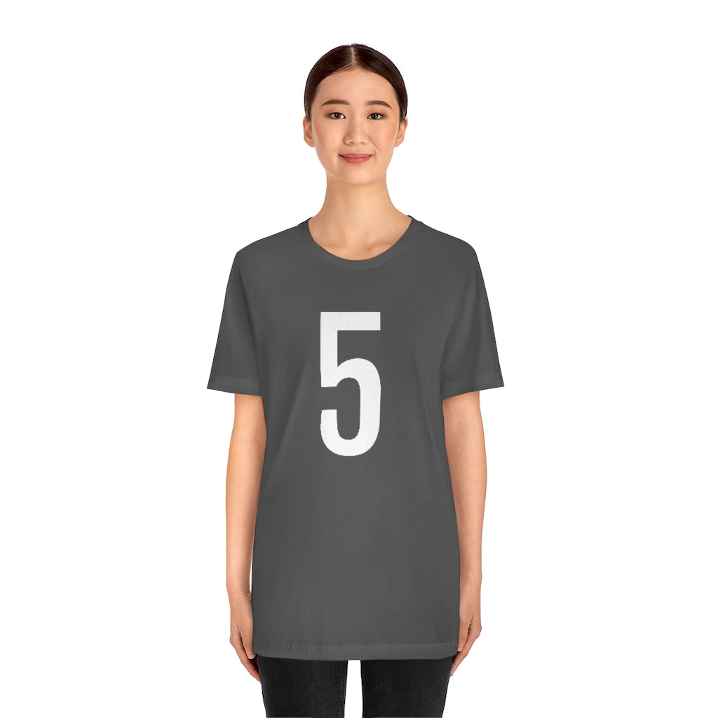 T-Shirt 5 Numbered T Shirt with Number On Them for Numerological Black Tshirt Outfit Petrova Designs