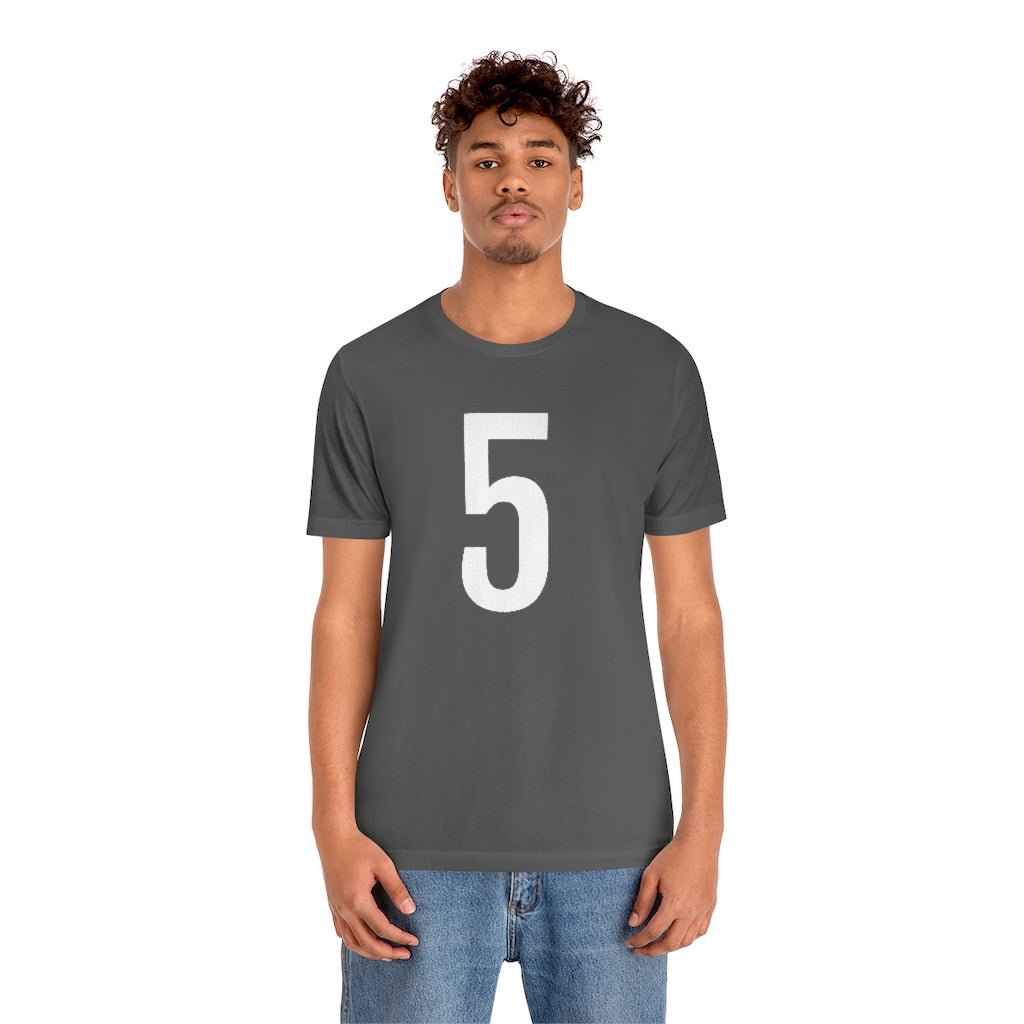 T-Shirt 5 Numbered T Shirt with Number On Them for Numerological Black Tshirt Outfit Petrova Designs