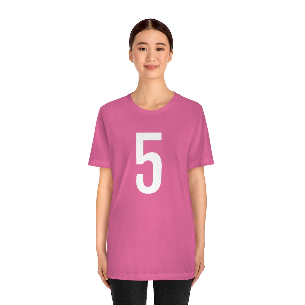 T-Shirt 5 Numbered T Shirt with Number On Them for Numerological Black Tshirt Outfit Petrova Designs