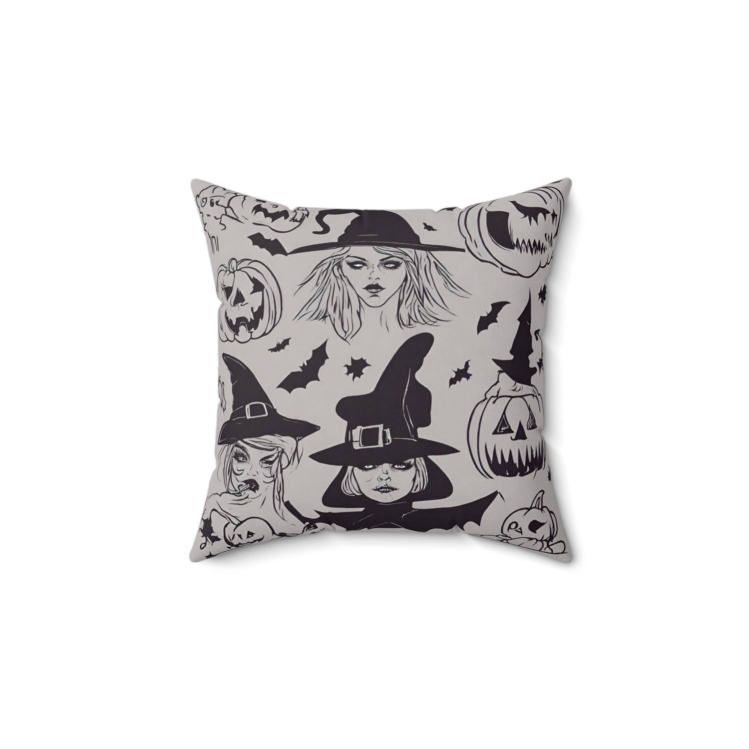 Witches Throw Pillow | Halloween Home Décor 14" × 14" Home Decor Petrova Designs