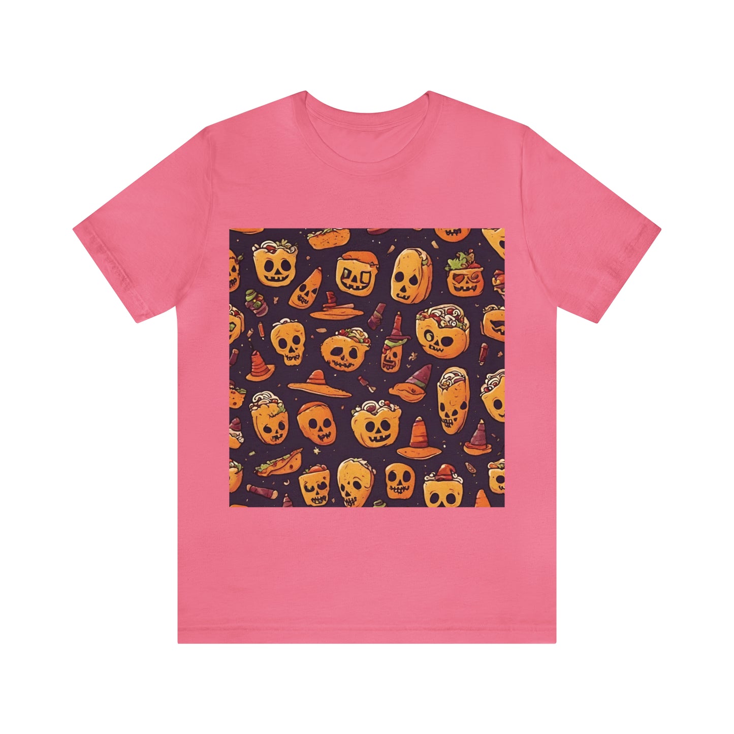 Halloween Tacos T-Shirt | Halloween Gift Ideas Charity Pink T-Shirt Petrova Designs