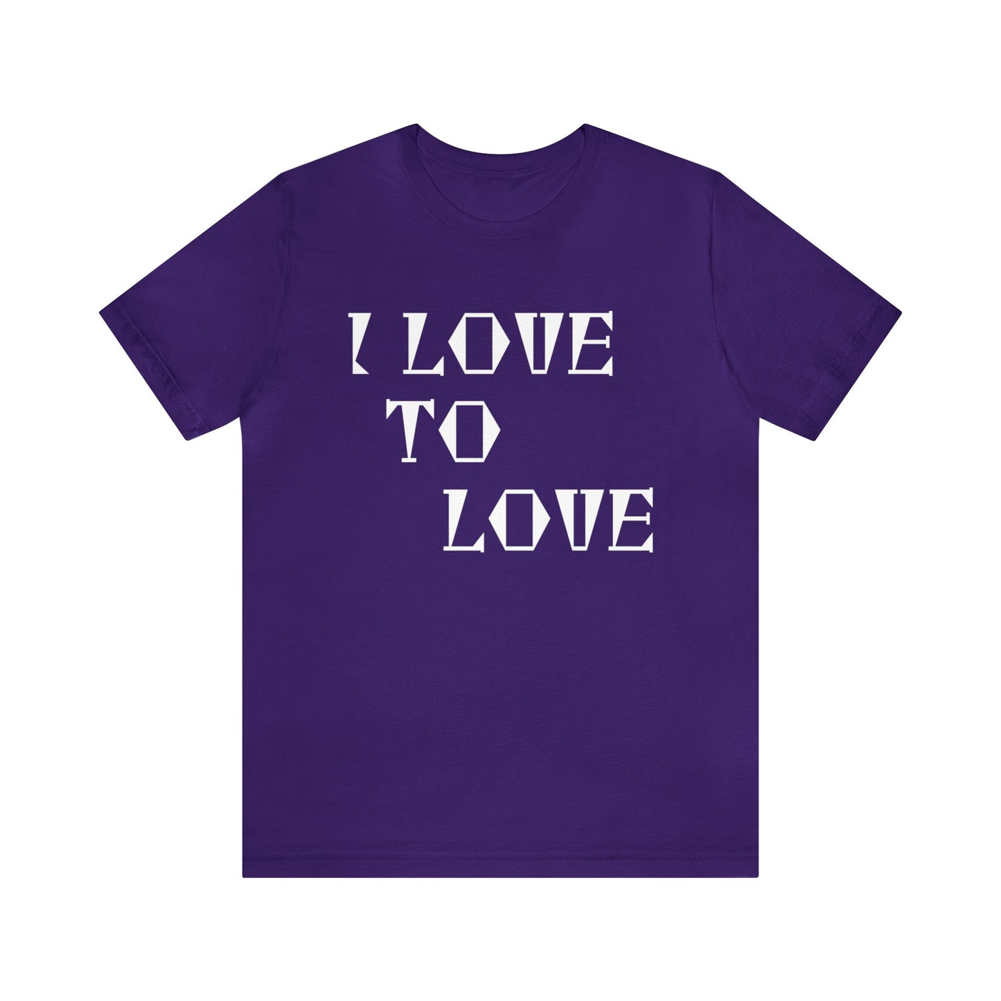 Love Quotes T-Shirt | Love Tee Team Purple T-Shirt Petrova Designs