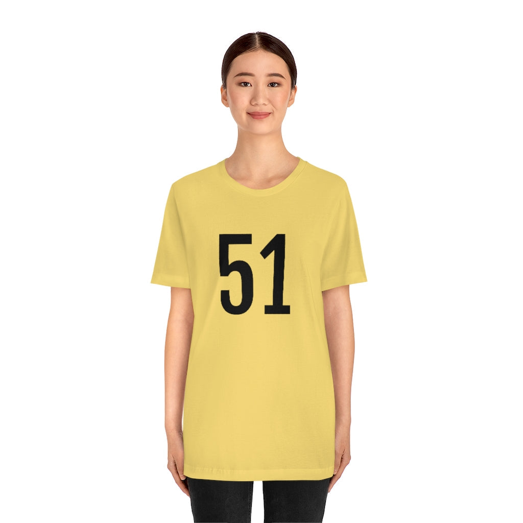 T-Shirt 51 Numbered Tee Shirt with Numbers On Them for Numbered T-Shirt Outfit Petrova Designs