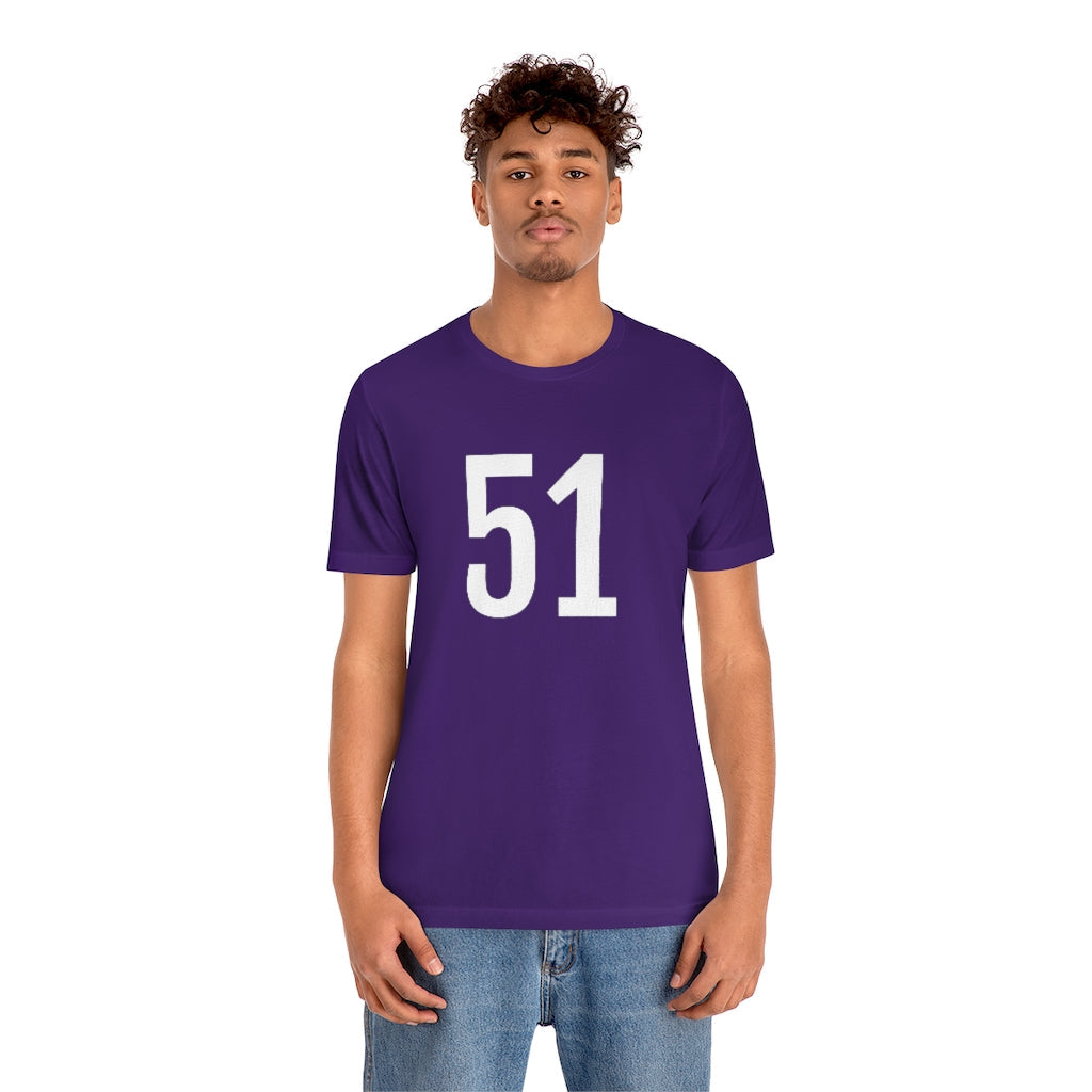 T-Shirt 51 Numbered Tee Shirt with Numbers On Them for Numbered T-Shirt Outfit Petrova Designs