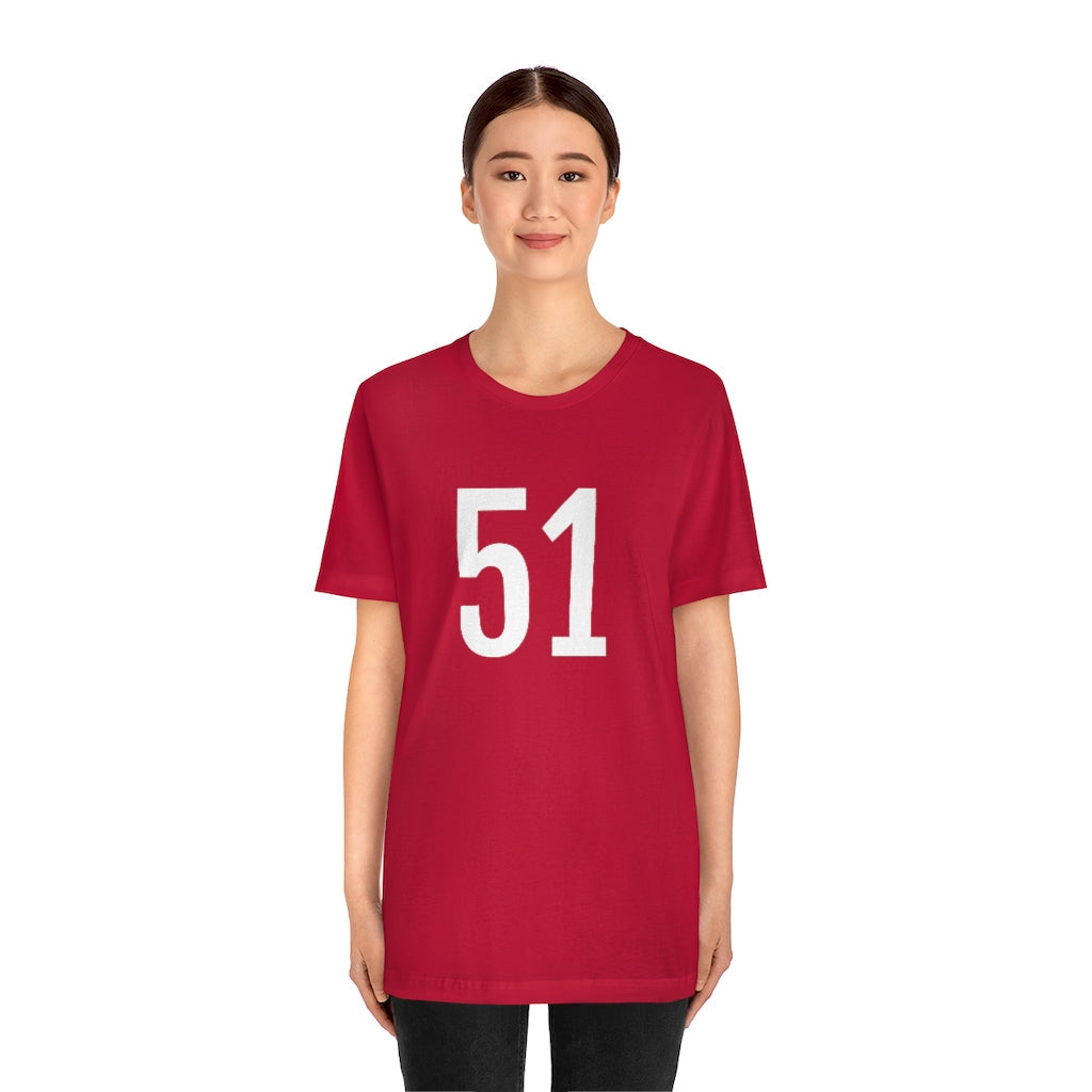 T-Shirt 51 Numbered Tee Shirt with Numbers On Them for Numbered T-Shirt Outfit Petrova Designs