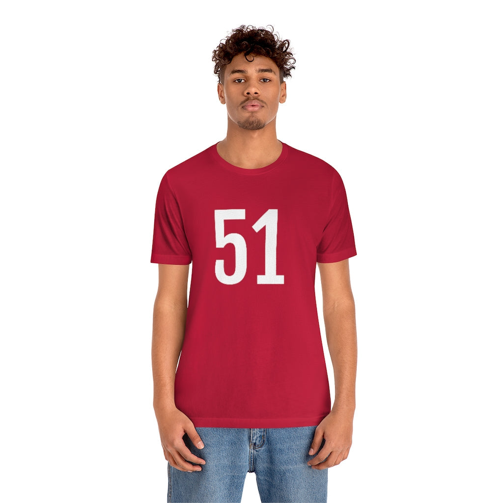 T-Shirt 51 Numbered Tee Shirt with Numbers On Them for Numbered T-Shirt Outfit Petrova Designs