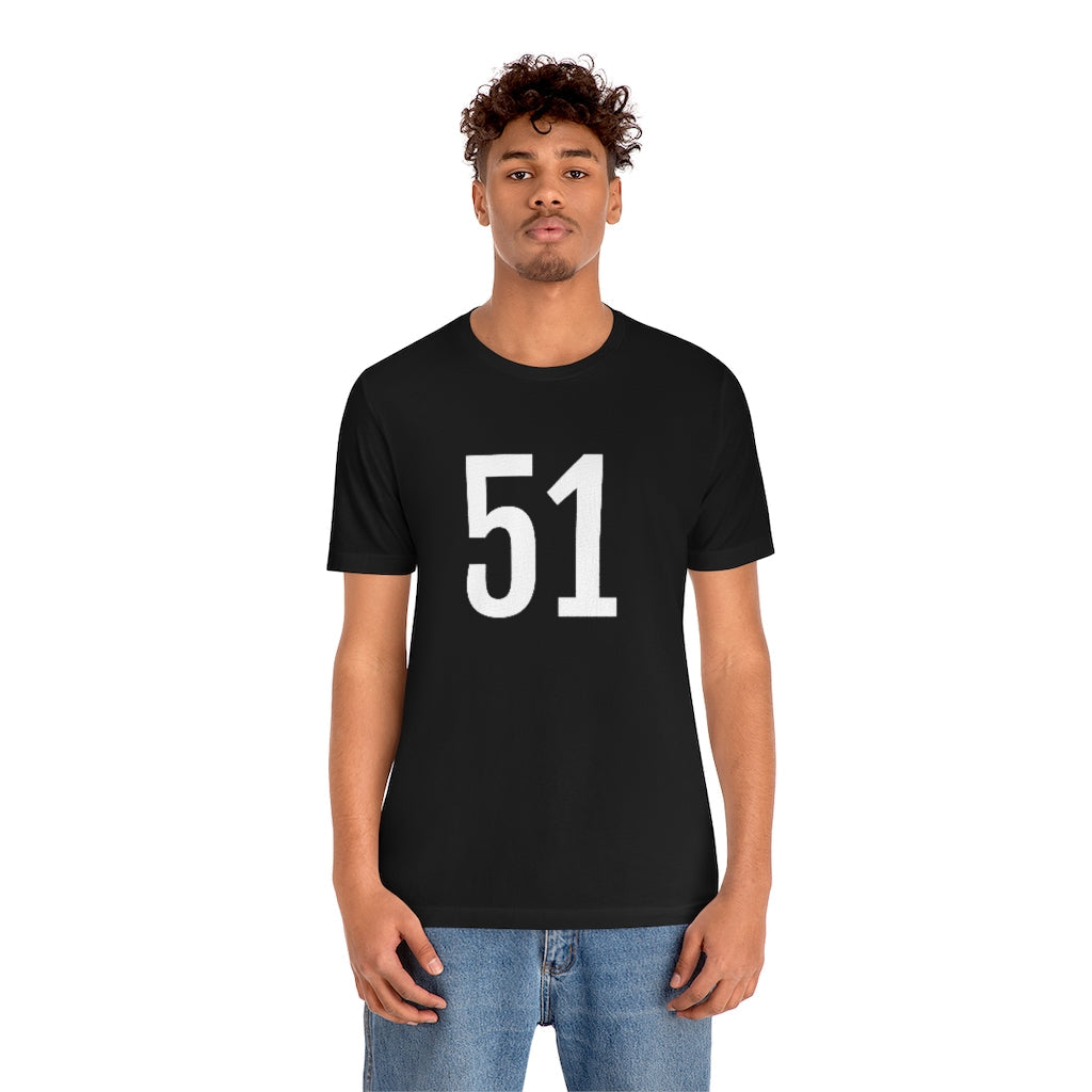 T-Shirt 51 Numbered Tee Shirt with Numbers On Them for Numbered T-Shirt Outfit Petrova Designs