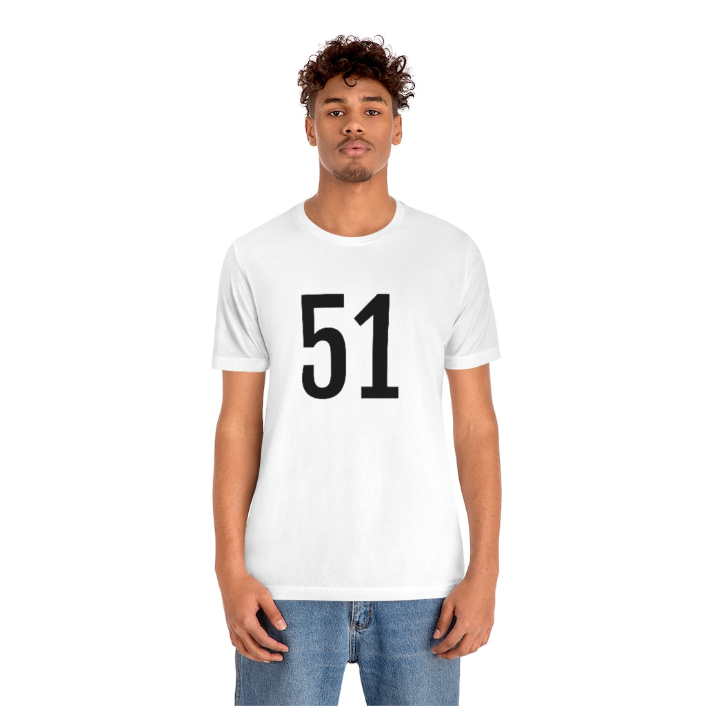 T-Shirt 51 Numbered Tee Shirt with Numbers On Them for Numbered T-Shirt Outfit Petrova Designs