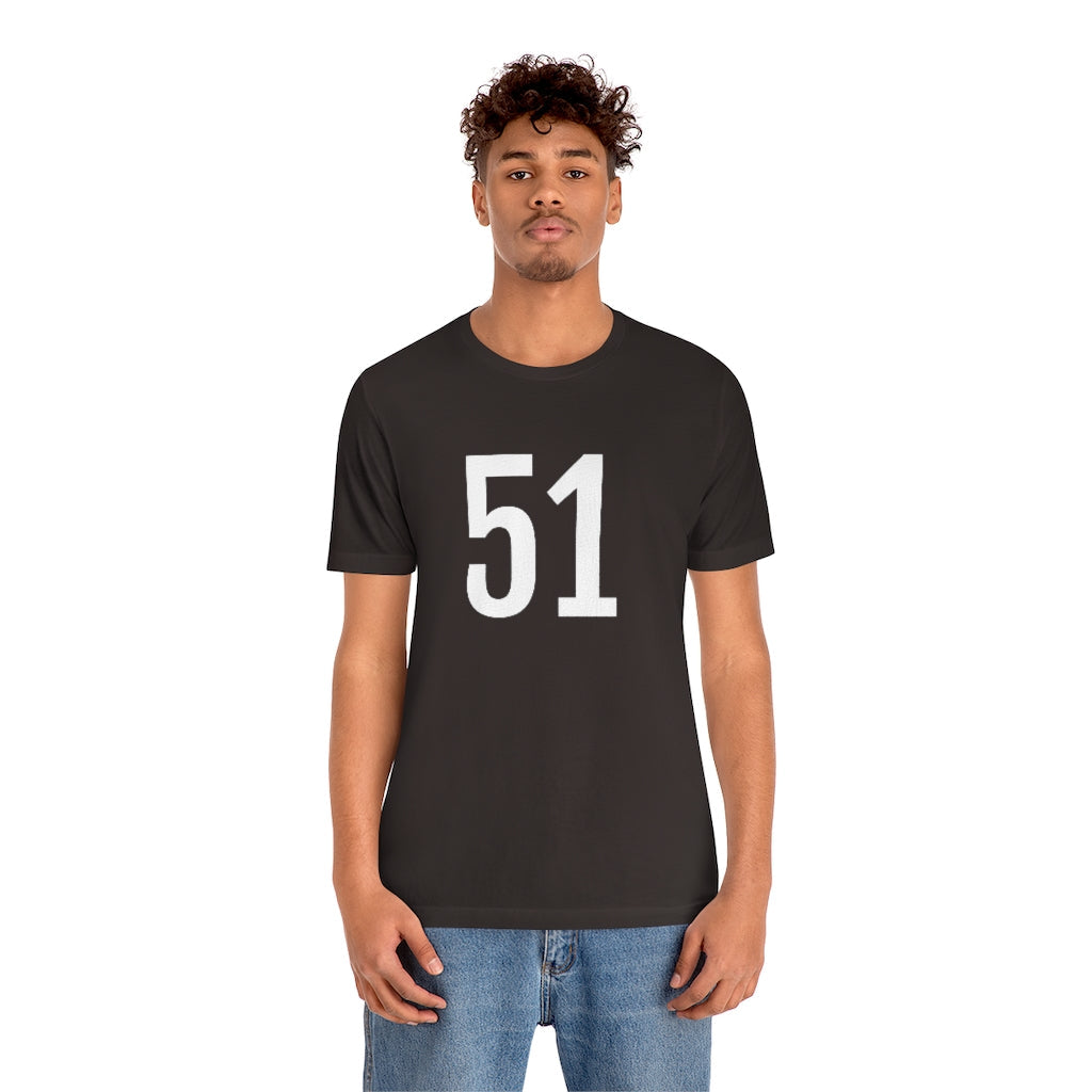 T-Shirt 51 Numbered Tee Shirt with Numbers On Them for Numbered T-Shirt Outfit Petrova Designs