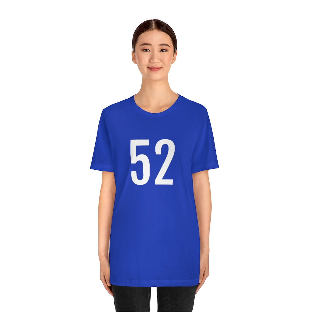 T-Shirt 52 Numbered Tee Shirt with Numbers On Them for Numbered T-Shirt Outfit Petrova Designs