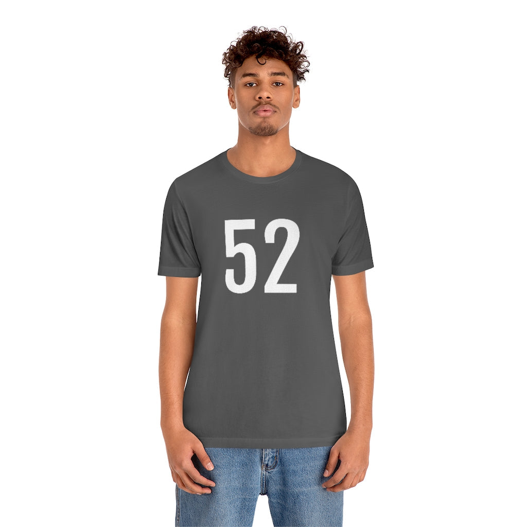 T-Shirt 52 Numbered Tee Shirt with Numbers On Them for Numbered T-Shirt Outfit Petrova Designs