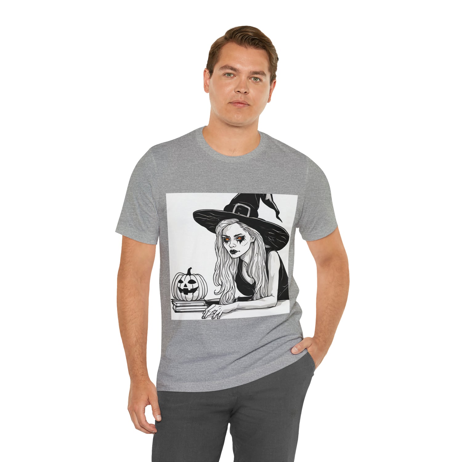 Halloween Witch And Pumpkin T-Shirt | Halloween Gift Ideas T-Shirt Petrova Designs