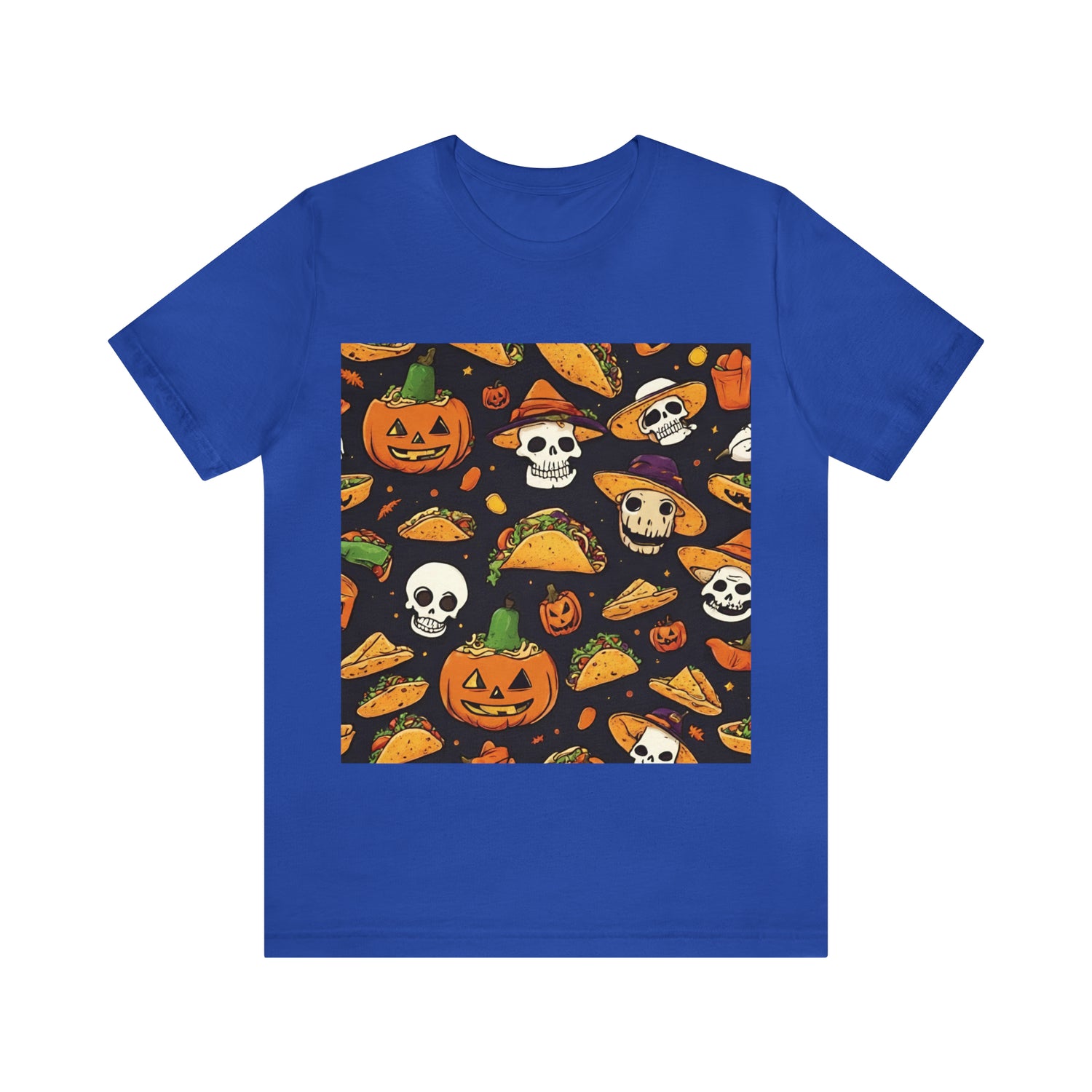 Tacos And Halloween T-Shirt | Halloween Gift Ideas True Royal T-Shirt Petrova Designs