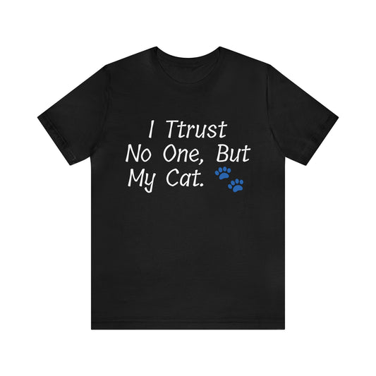 Black T-Shirt Tshirt Design Gift for Friend and Family Short Sleeved Shirt For Cat Lovers Gift Petrova Designs