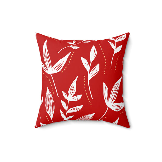 Home Decor Throw Pillow for Couch Sofa Accent Pillows Living Room Decorative Cushions and Throws Red Floral Printify