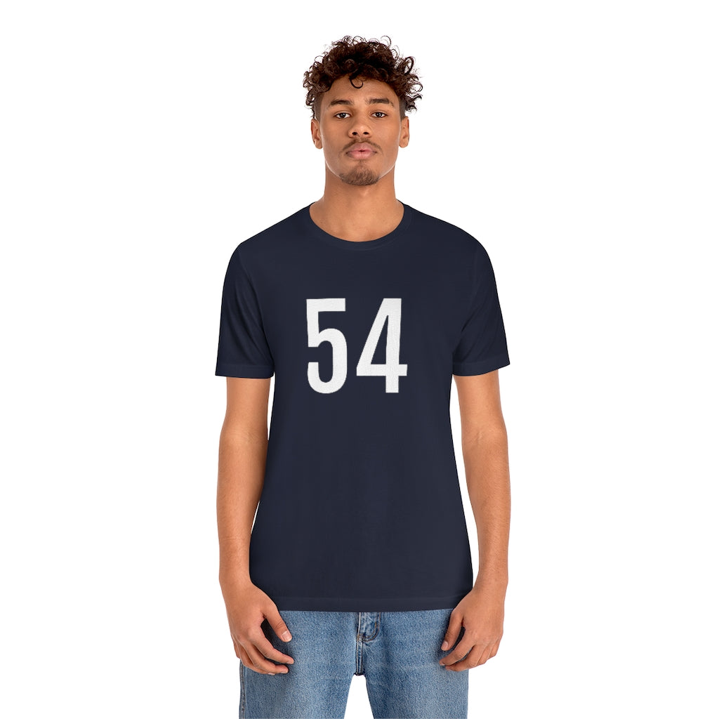 T-Shirt 54 Numbered T Shirt with Number On Them for Numerological Black Tshirt Outfit Petrova Designs