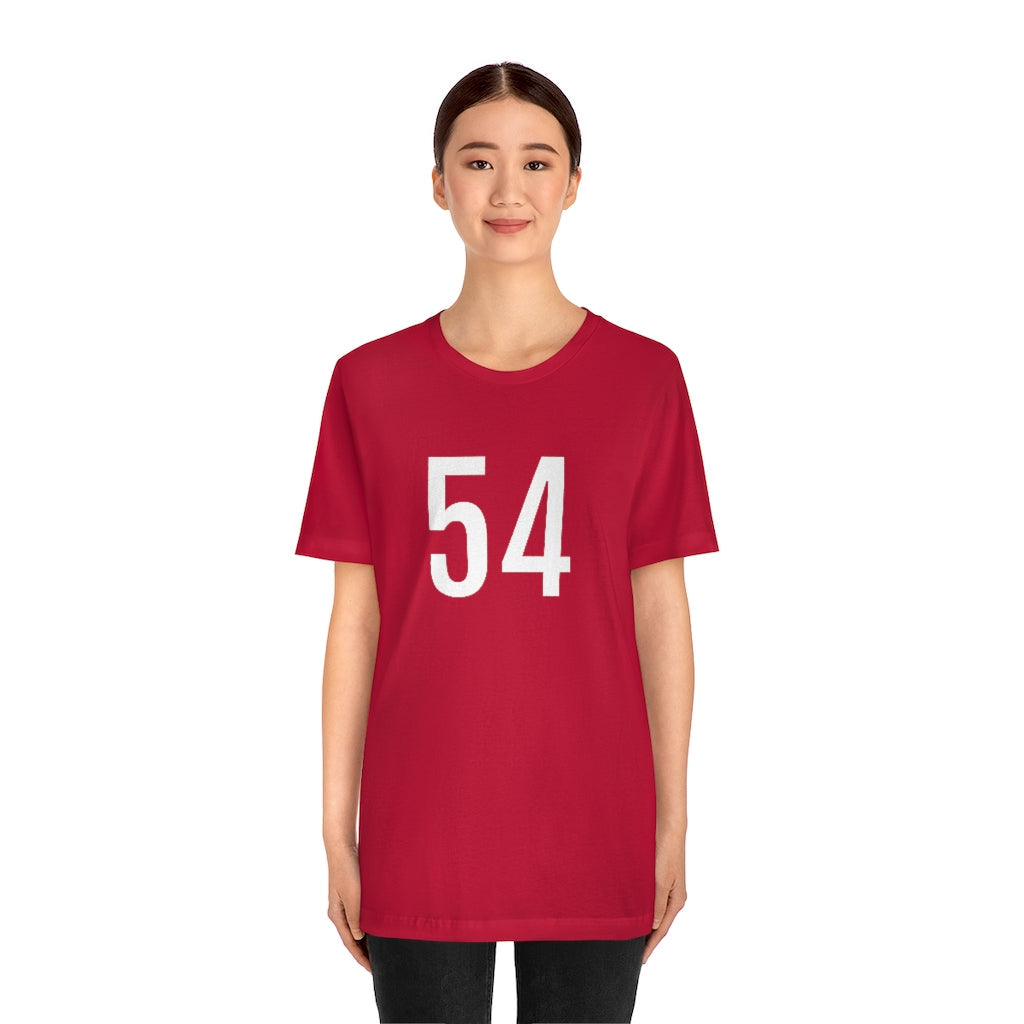 T-Shirt 54 Numbered T Shirt with Number On Them for Numerological Black Tshirt Outfit Petrova Designs