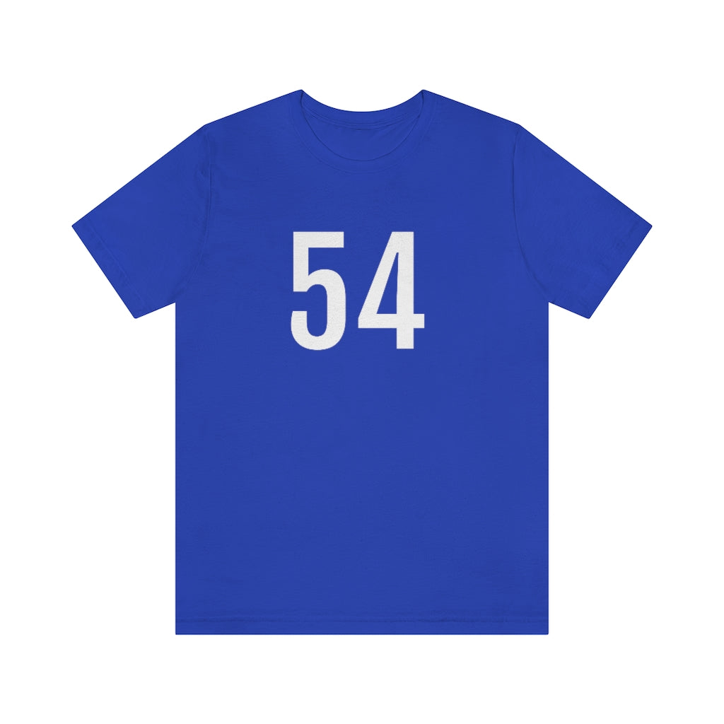 True Royal T-Shirt 54 Numbered T Shirt with Number On Them for Numerological Black Tshirt Outfit Petrova Designs