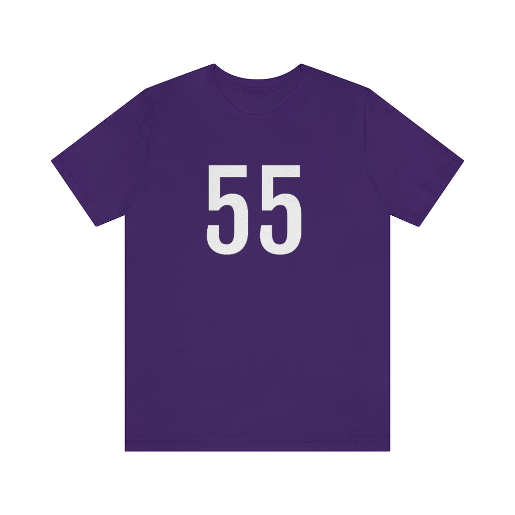 Team Purple T-Shirt 55 Numbered T Shirt with Number On Them for Numerological Black Tshirt Outfit Petrova Designs